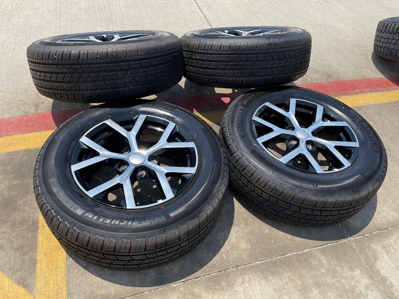 18" Jeep Grand Cherokee L OEM wheels rims 9285 95198 Durango 2025 MICHELIN NEW Texas Truck Tire