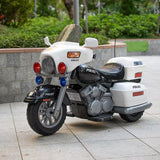 Children's Police Motorcycle Ride-On Toy Vehicle - Electric Motorbike for Boys and Girls 12V