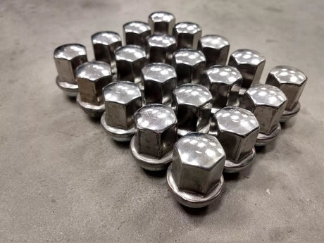 (20) 14x1.5 OEM Dodge RAM 1500 Charger Challenger SRT lug nuts polished OE Texas Truck Tire
