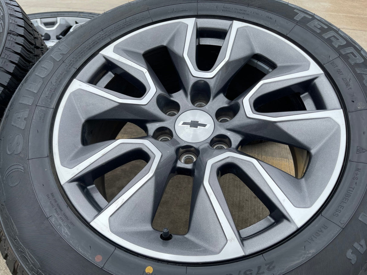 20" Chevy Silverado 1500 Tahoe Suburban OEM 5915 5916 wheels rims 2023 2024 2025 Texas Truck Tire