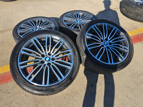 19" BMW 530i 540i 530e M550i 4 5 6 7 OEM 86328 Series wheels rims Style 664M Texas Truck Tire
