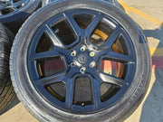 22" Dodge Ram 1500 OEM LIMITED Laramie wheels rims black 2725 2684 GENERAL Texas Truck Tire