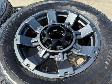 20" Ford F-250 F-350 OEM gray Lariat 10485 10296 wheels rims tires BRIDGESTONE Texas Truck Tire