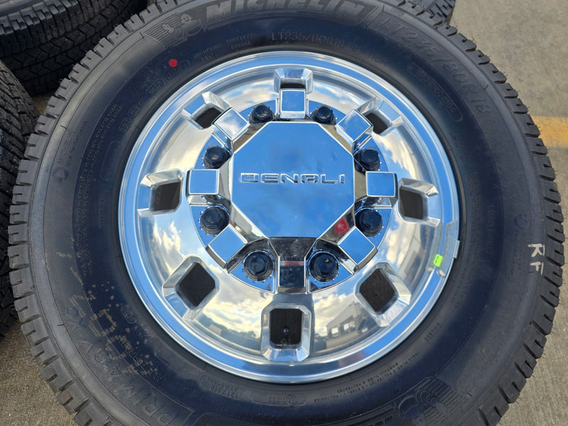 18" GMC Sierra 3500 DENALI Dually rims wheels OEM 8x210 2025 2026 MICHELIN NEW Texas Truck Tire
