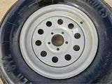 (1) 15x5 Dexstar Steel Trailer wheel rim tire 5x4.5 5x114.3 Texas Truck Tire