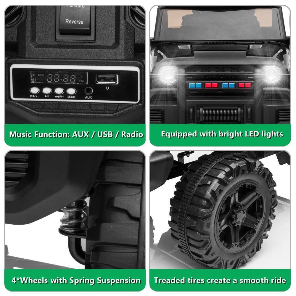 12V Kids Ride-On Truck with Remote Control and Safety Features