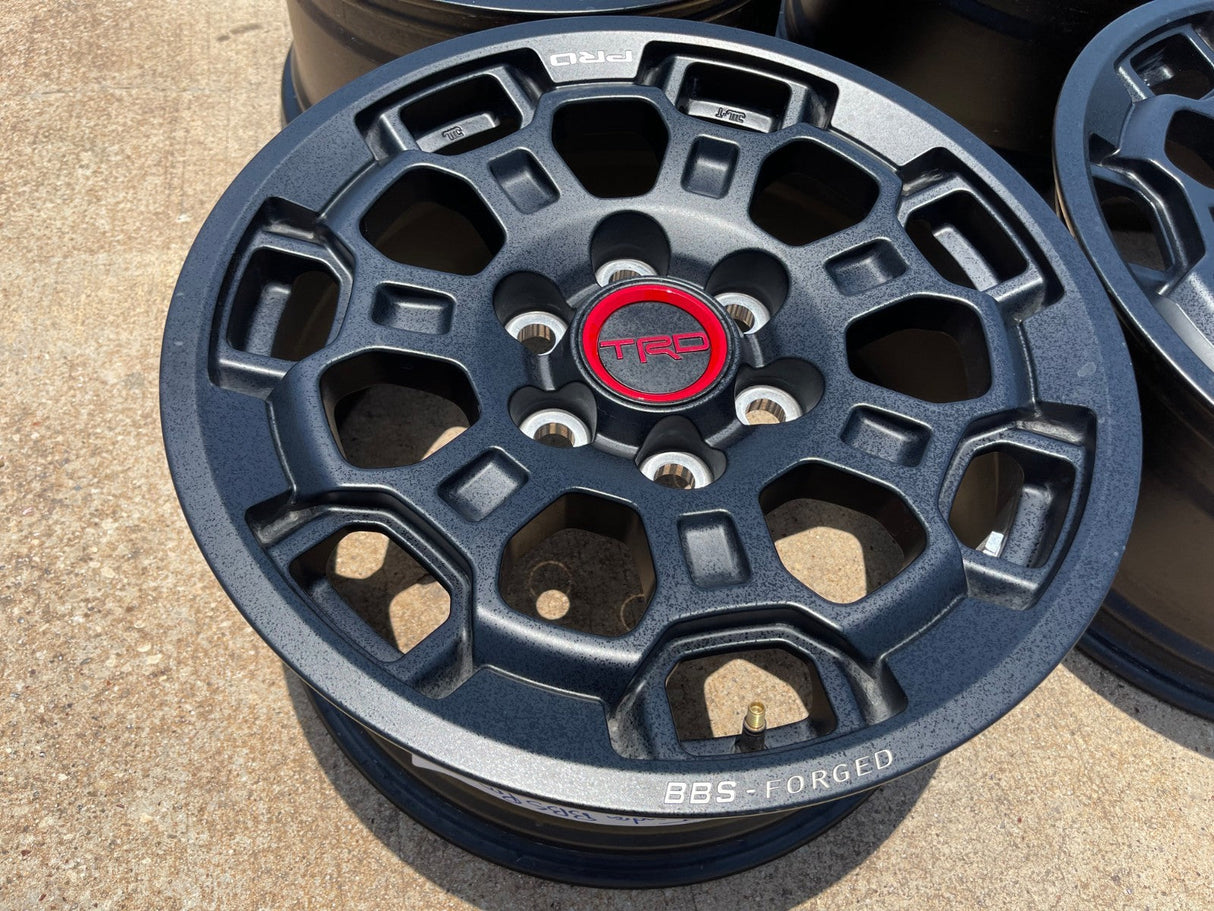 18" Toyota Tundra TRD BBS FORGED OEM black 95458 wheels rims Sequoia NEW Texas Truck Tire