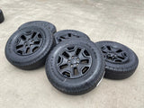 17" Jeep Wrangler Gladiator OEM wheels rims 9118 black tires NEW Texas Truck Tire