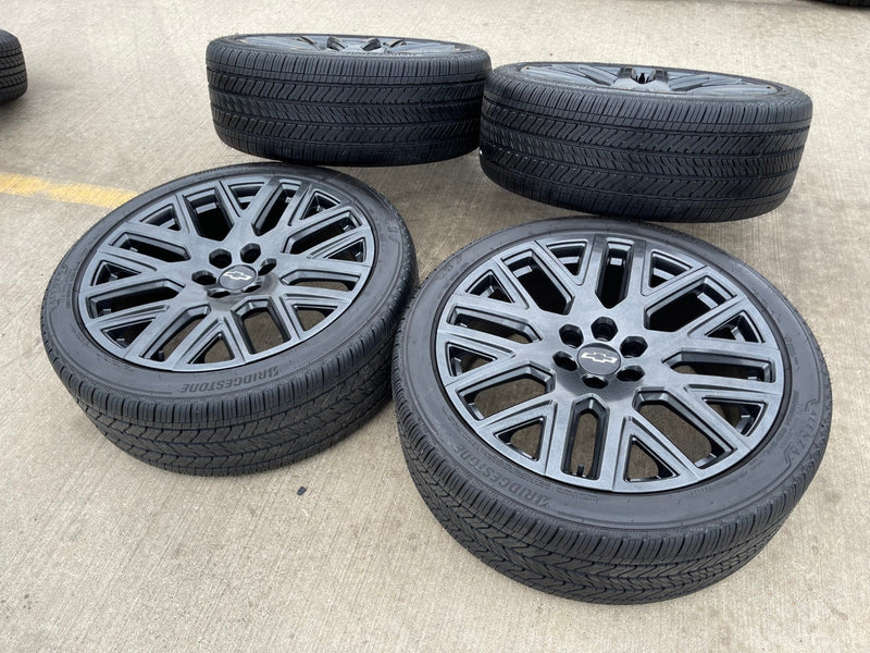 24" Cadillac Escalade Platinum OEM wheels rims tires 2023 2024 2025 2026 NEW Texas Truck Tire