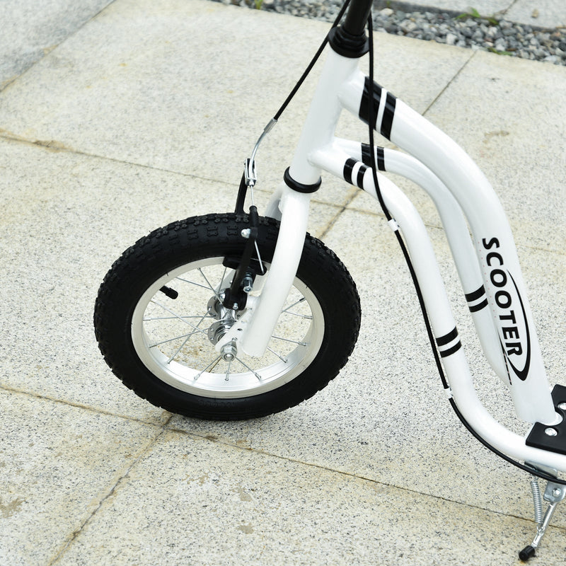 Youth Scooter with 12-Inch Inflatable Front Wheel and Dual Front & Rear Caliper Brakes