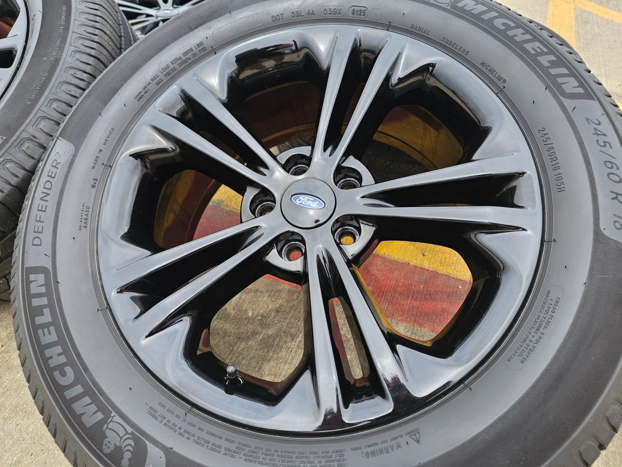 18" Ford Explorer Sport OEM rims wheels black 3922 Taurus tires MICHELIN Texas Truck Tire