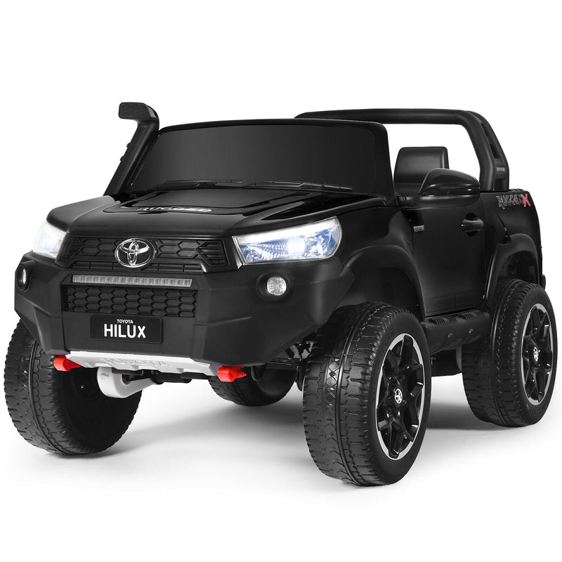 2-Seater Toyota Hilux Ride On Truck Car with Remote Control - Black