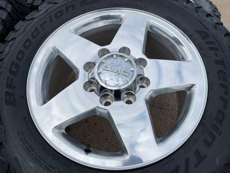20" Chevy Silverado GMC Sierra 2500 3500 OEM 5503 rims wheels BFG KO3 A/T NEW Texas Truck Tire