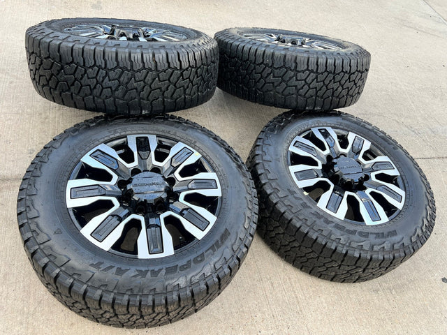 20" GMC Sierra AT4X 2500 3500 OEM wheels rims 5958 14138 Chevy Silverado FALKEN Texas Truck Tire
