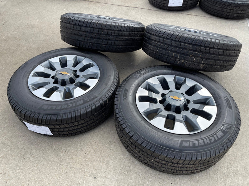 20" Chevy Silverado GMC Sierra AT4 2500 3500 OEM 5960 5947 wheels rims MICHELIN Texas Truck Tire