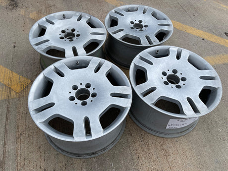 18" 18x8.5 + 18x9.5 Mercedes S550 S600 OEM staggered 65470 65471 wheels rims Texas Truck Tire