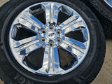 20" Ford F-150 Expedition OEM Lariat rims wheels 10171 tires CHROME NICE SET Texas Truck Tire