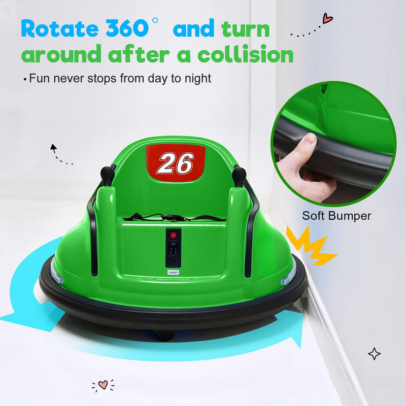 12V Electric Bumper Car with Remote Control and Flashing Lights - Perfect for Riding Fun!