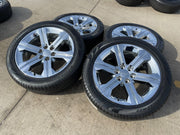 22" GMC Yukon DENALI OEM wheels rims 5667 tires Sierra CHROME PIRELLI Texas Truck Tire