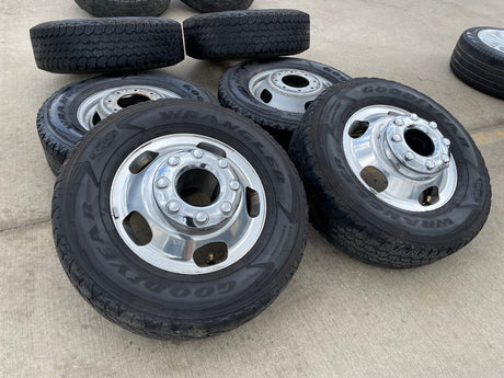 17" Ford F-350 Dually OEM 10477 10478 rims wheels 2023 2024 2025 GOODYEAR Texas Truck Tire