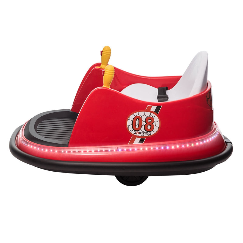 6V Kids Ride-On Bumper Car with Remote Control, 360° Spin and Flashing Lights for Toddlers