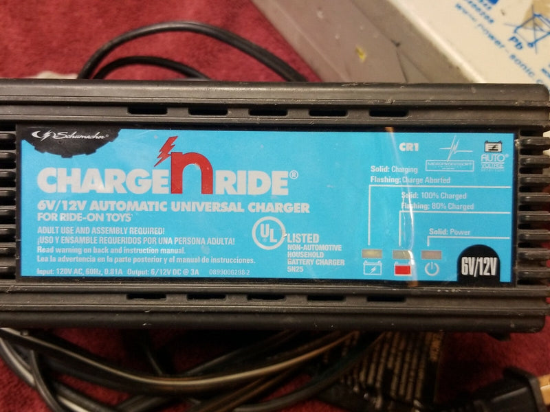CR-1 Charge and Ride 6/12 Volt Battery Charger with 12V 18Ah Battery