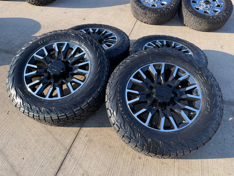 20" GMC Sierra Chevy Silverado 2500 3500 OEM Replica wheels rims NITRO 34" NEW Texas Truck Tire