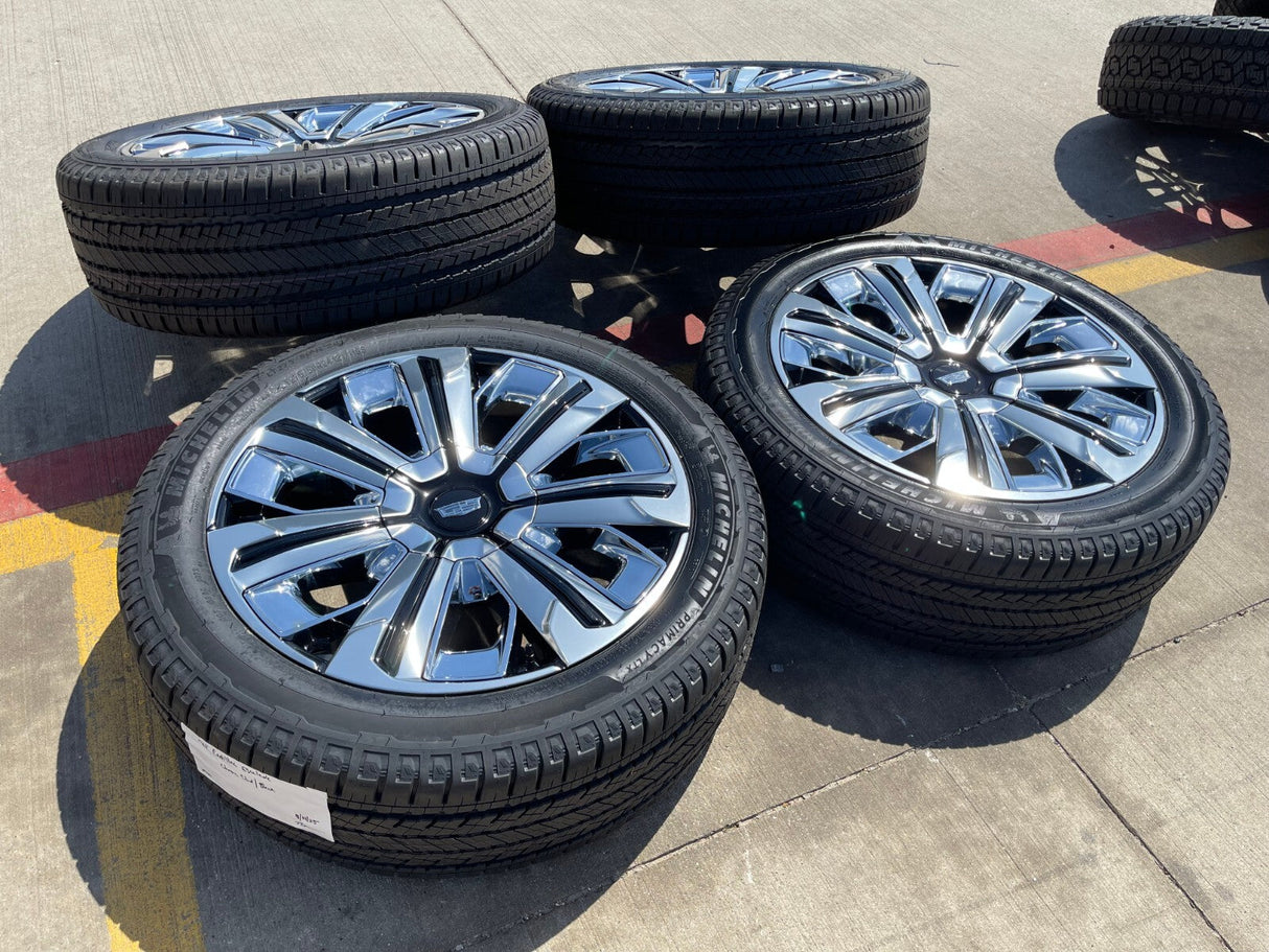 24" Cadillac Escalade IQ PLATINUM EV OEM wheels rims 2500 Hummer 2025 2026 NEW Texas Truck Tire