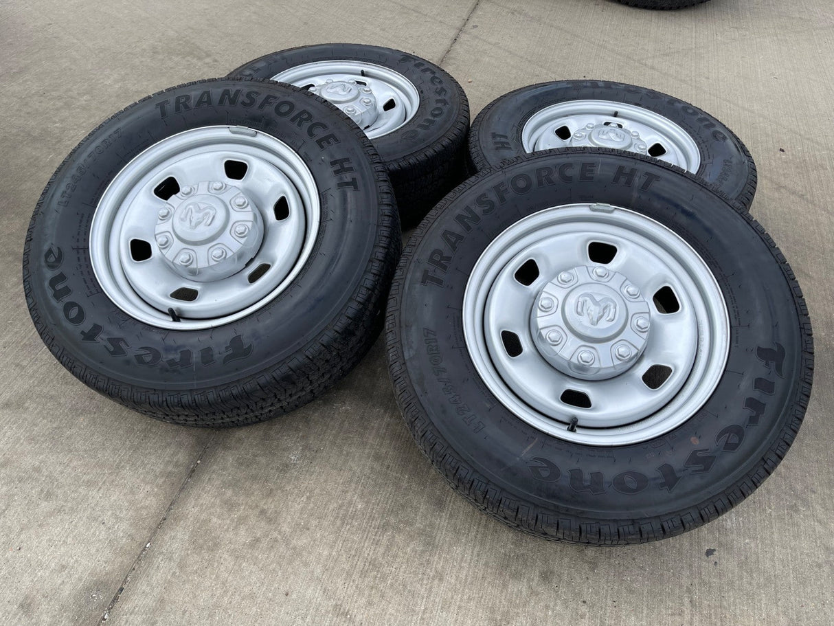 17" Ram 2500 3500 Laramie Power Wagon OEM 2497 wheels rims 2024 2025 2026 NEW Texas Truck Tire