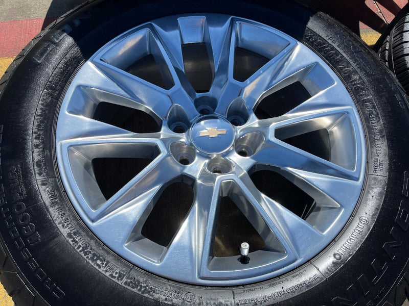 20" Chevy Tahoe Silverado LTZ 5920 OEM wheels rims Yukon 2025 2026 CONTINENTAL Texas Truck Tire