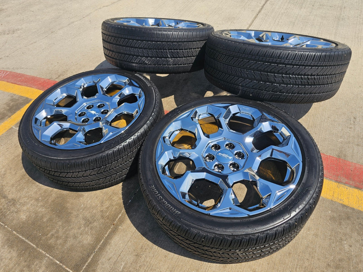 24" GMC Yukon Sierra Tahoe Cadillac Escalade V OEM wheels rims 2025 2026 Texas Truck Tire