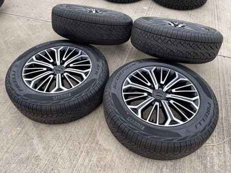 20" Nissan Titan PRO-4X Armada OEM wheels rims tires black 2024 2025 2026 NEW Texas Truck Tire