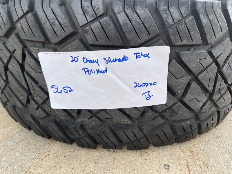 20" Chevy Silverado 1500 Tahoe Suburban OEM wheel rim 5652 tire spare Texas Truck Tire