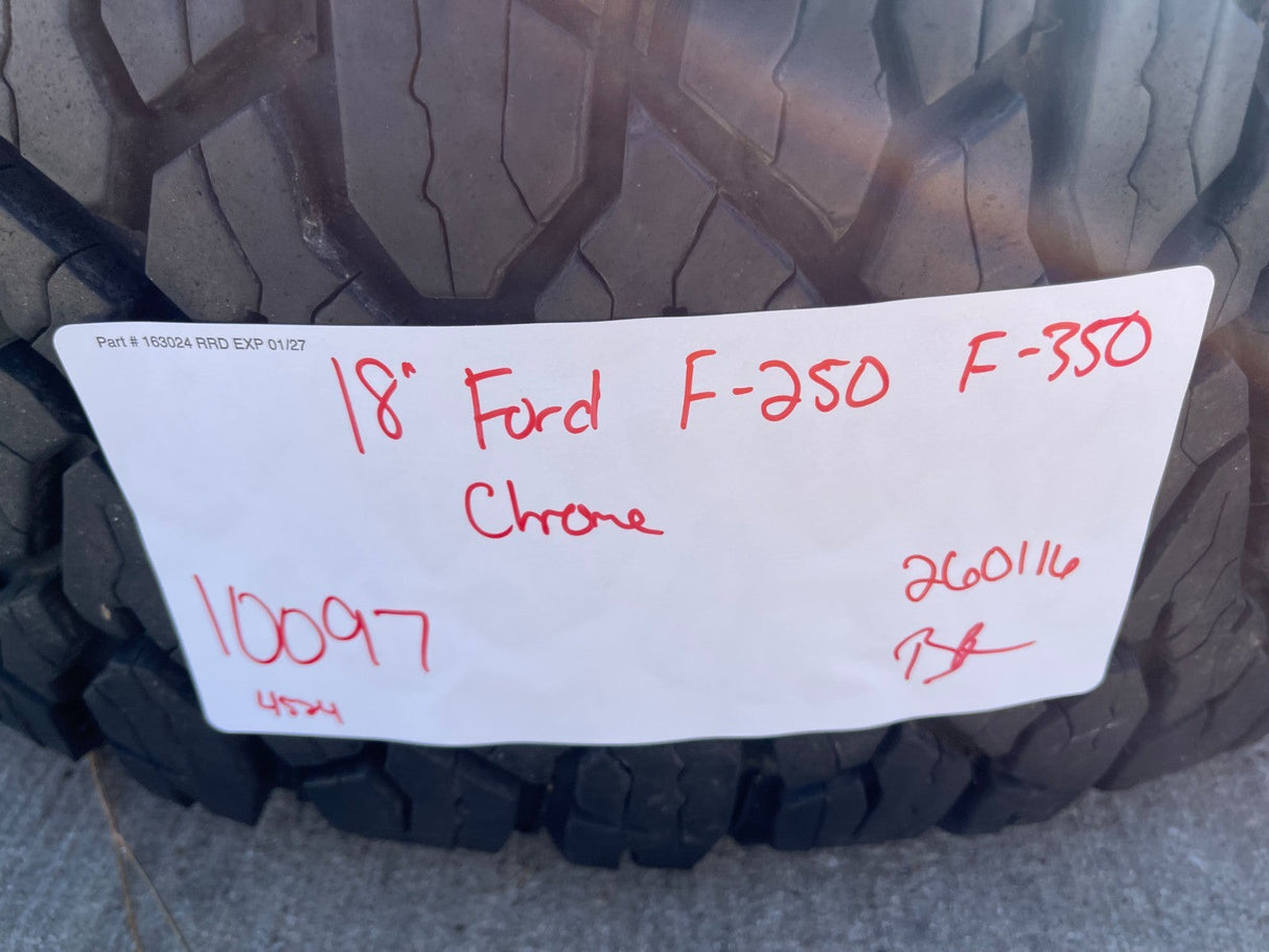 18" Ford F-250 F-350 OEM rims wheels 10097 CHROME tires BFG KO3 A/T Texas Truck Tire