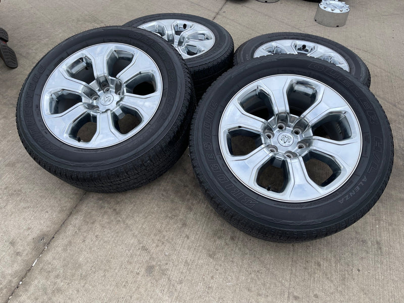 20" Dodge Ram 1500 OEM Laramie CHROME 2679 wheels rims 2022 2023 2024 2025 2026 Texas Truck Tire