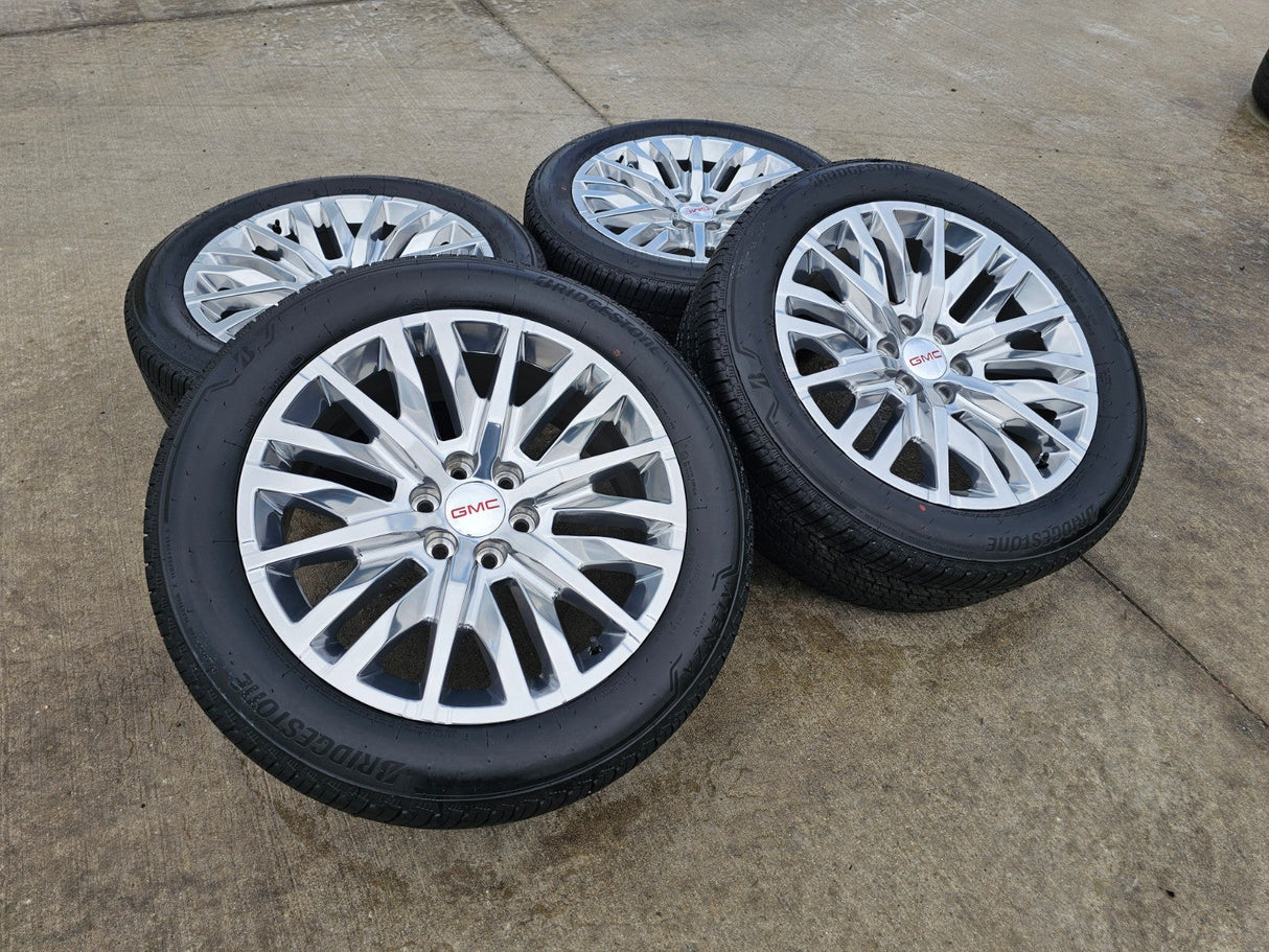 22" GMC Sierra Yukon DENALI Silverado OEM 5921 wheels rims 2024 2025 2026 NEW Texas Truck Tire