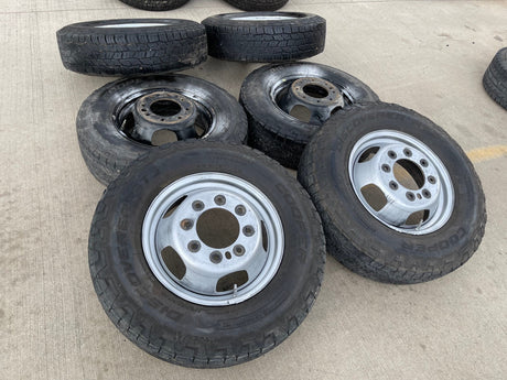 17" Dodge Ram 3500 Dually Laramie 8x200 wheels rims 2703 2704 OEM tires COOPER Texas Truck Tire