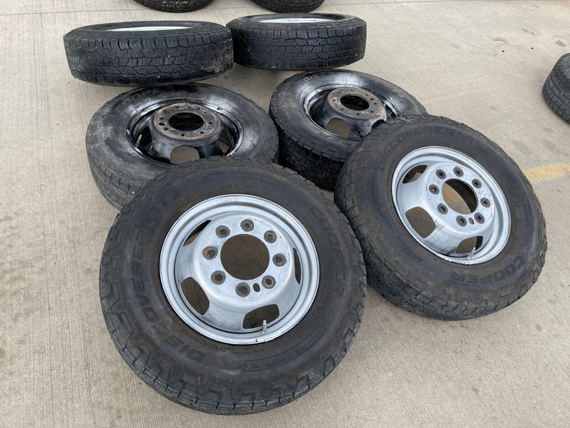 17" Dodge Ram 3500 Dually Laramie 8x200 wheels rims 2703 2704 OEM tires COOPER Texas Truck Tire