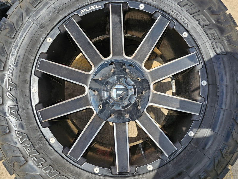 20x10 FUEL Contra D615 Ford F-250 F-350 rims wheels 8x170 -18 TOYO 35" Texas Truck Tire
