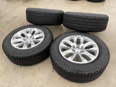 20" Chevy Tahoe Silverado LTZ 5920 OEM wheels rims Yukon BRIDGESTONE A/T NEW Texas Truck Tire
