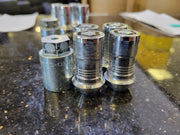 (4) 14x1.5 OEM Ford lug nut locks nuts polished key F-150 Expedition Bronco Texas Truck Tire