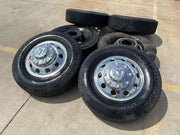 17" Dodge Ram 3500 Dually Laramie 8x200 wheels rims 2701 2702 OEM FIRESTONE Texas Truck Tire
