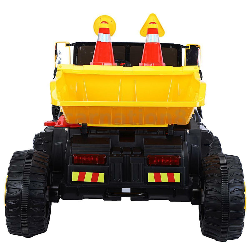 12V Four-wheel Drive Construction Truck 2.4G Remote Control/App Control Children's Electric Ride On Vehicle