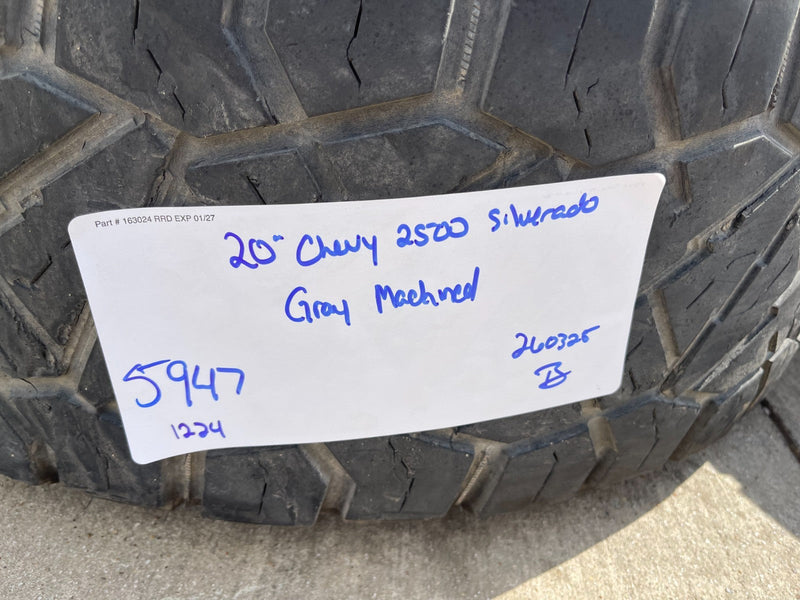 20" Chevy Silverado GMC Sierra AT4 2500 3500 OEM 5960 5947 wheels rims NITRO 35" Texas Truck Tire