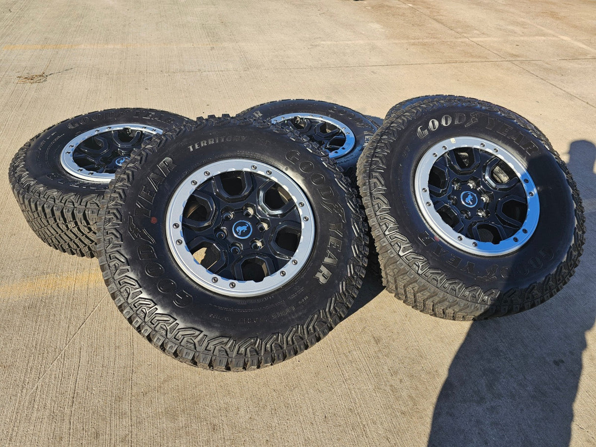 17" Ford Bronco SASQUATCH wheels rims BEADLOCK 10388 Ranger GOODYEAR M/T Texas Truck Tire