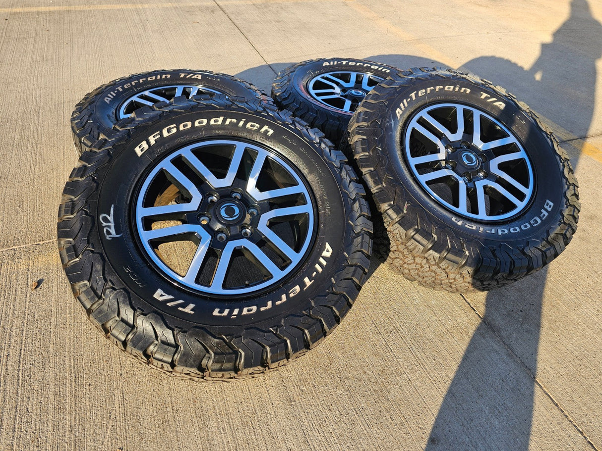 (4) 17" INEOS Grenadier OEM black wheels rims 8775 tires 2024 2025 2026 NEW BFG Texas Truck Tire