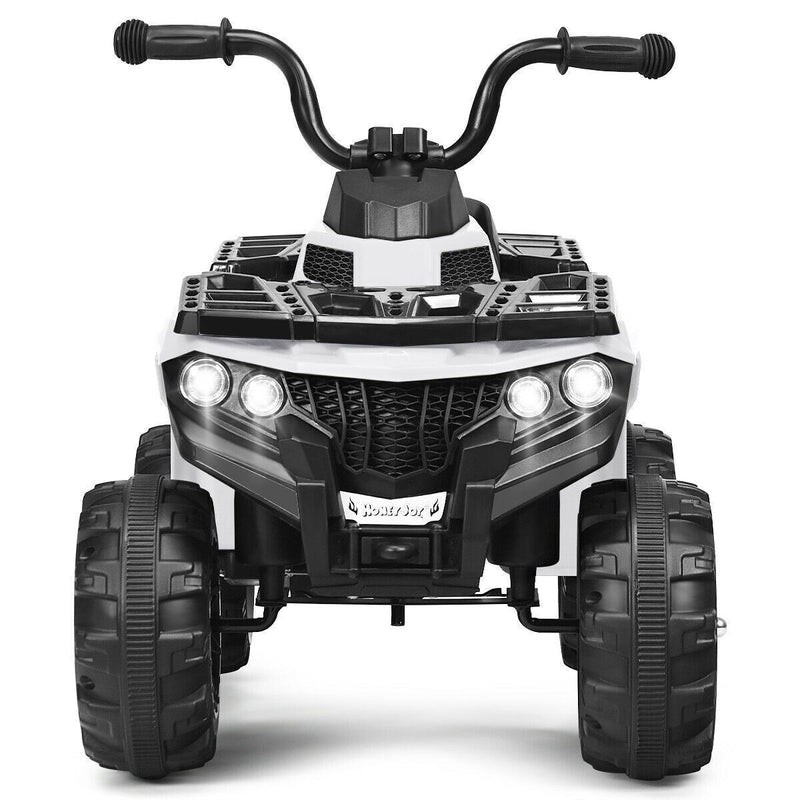 Premium 6V White Electric Ride on ATV for Kids - Powered by Battery