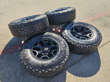 18" Dodge Ram 1500 TRX RHO Black OEM 66002 wheels rims TOYO A/T3 35" Texas Truck Tire