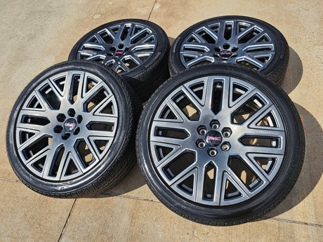 24" GMC Yukon Sierra DENALI OEM wheels rims tires 2022 2023 2024 2025 2026 NEW Texas Truck Tire