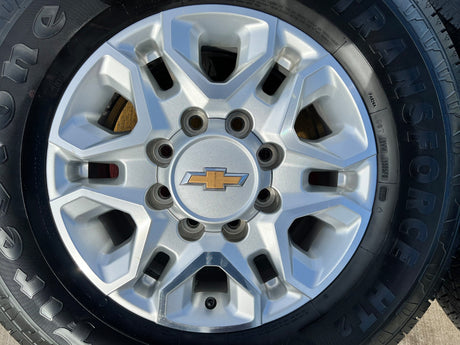 18" Chevy Silverado 2500 3500 OEM 5959 wheels rims FIRESTONE H/T2 Texas Truck Tire